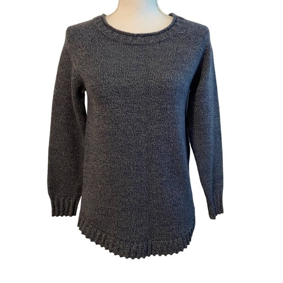 Cabela's Cozy Navy-Blue Blend Knit Merino Wool Sweater Crew Neck‎ Women Small - Picture 1 of 9